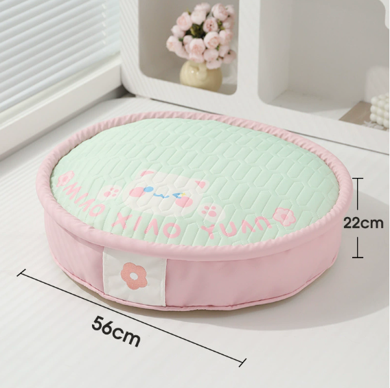 PawsCube Latex Cooling Pet Mat - Breathable & Machine Washable Dog Cat Bed | Anti-Scratch Summer Pad